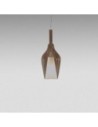 Gea Luce Ofelia S/12 Ambra Fume Trasparente lampada a sospensione