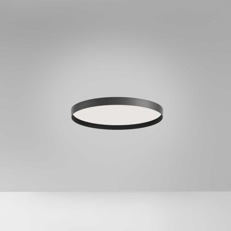 Gea Luce Acelia P/P, plafonnier LED moderne 30 W, couleur noire