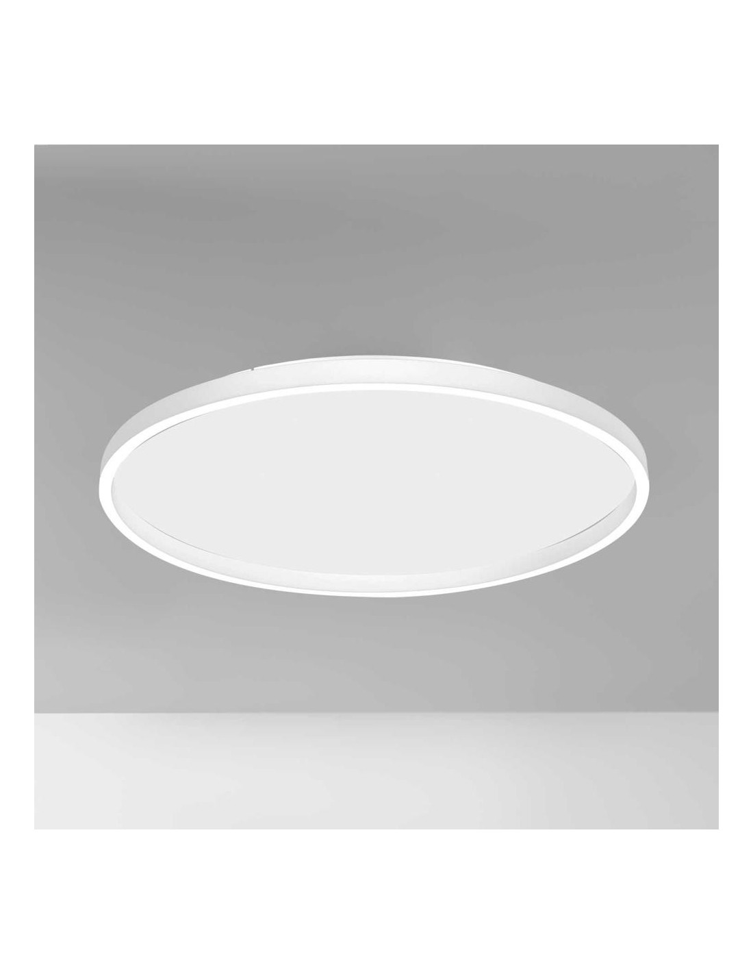 Gea Luce Aela P/G, plafonnier LED 60 W + 12 W, couleur blanche