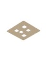 Gea Luce Giselle P/M, plafonnier couleur taupe, couleur taupe, couleur taupe