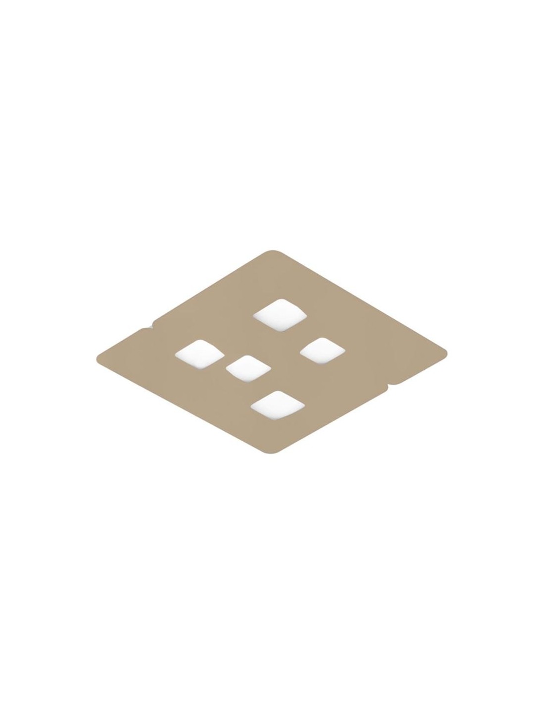Gea Luce Giselle P/M, plafonnier couleur taupe, couleur taupe, couleur taupe
