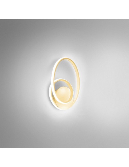 Gea Luce Diva, applique murale en or brossé