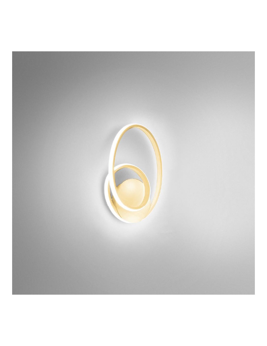 Gea Luce Diva, applique murale en or brossé
