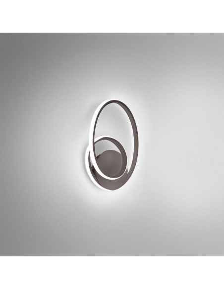 Gea Luce Diva a lampada da parete titanio