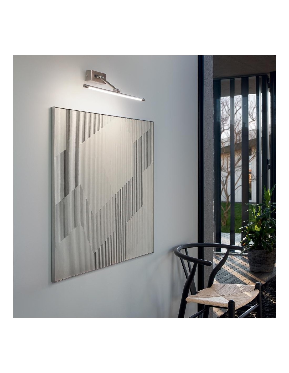 Gea Luce Gap460n lampada da parete nickel