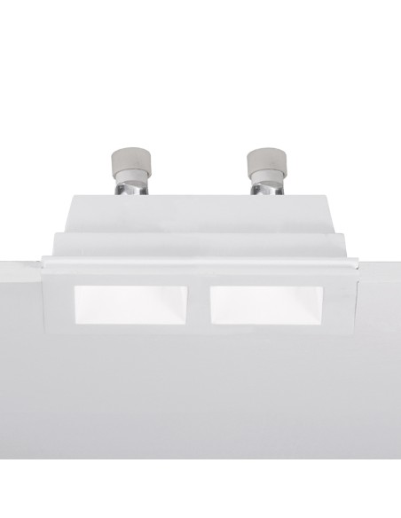 Rossini Wiki WIK002 faretto cartongesso quadrato doppio ottica arretrata