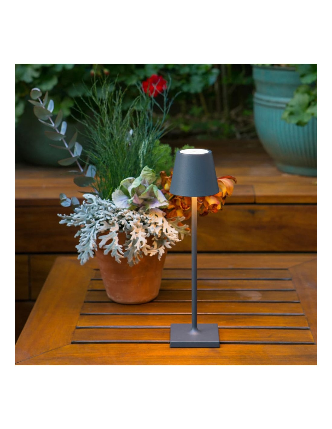 Poldina micro grigio scuro ricaricabile IP65