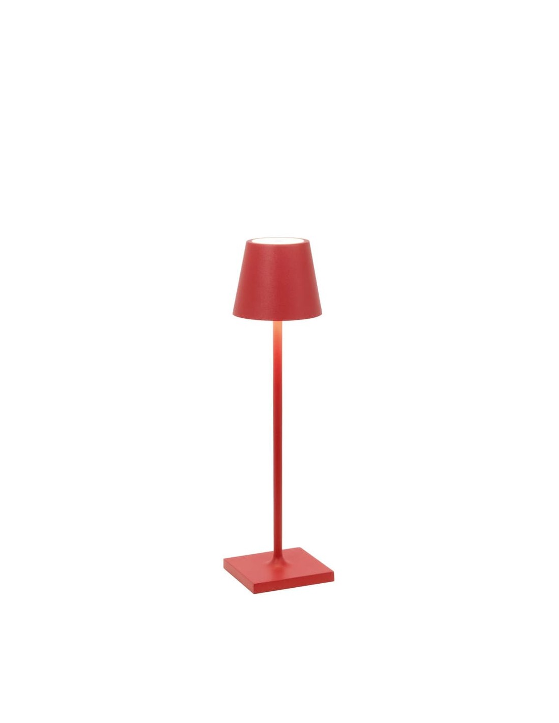 Poldina micro rosso lampada ricaricabile da tavolo