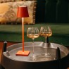 Poldina micro rosso lampada ricaricabile da tavolo