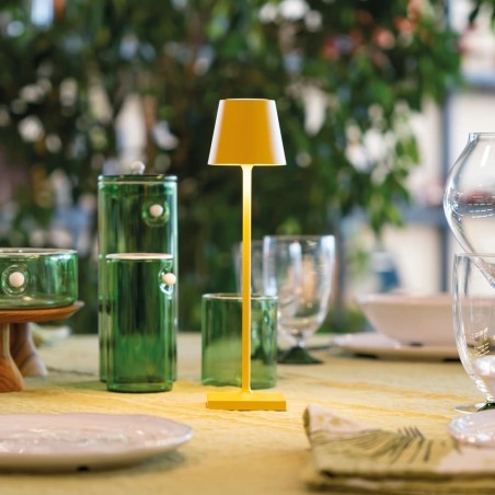 Poldina micro ocra lampada ricaricabile da tavolo