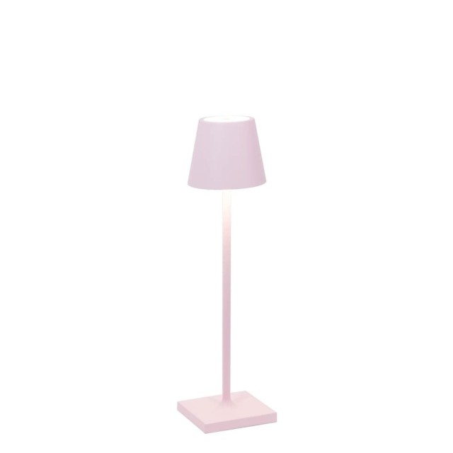 Poldina micro rosa lampada ricaricabile da tavolo