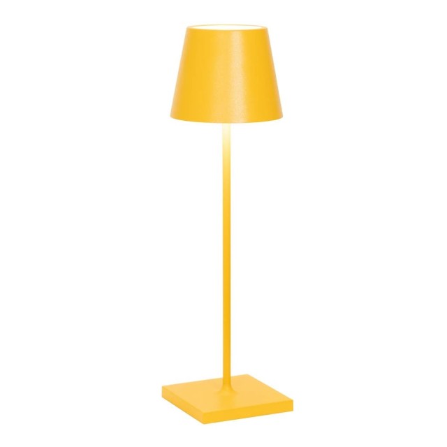 Zafferano Poldina Pro ocra lampada da scrivania senza fili