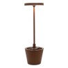 Zafferano Poldina reverso corten lampada ricaricabile da tavolo