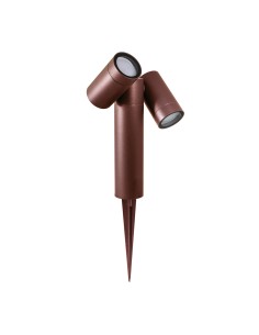 Gea Luce GES22233 lampione moderno da giardino marrone con picchetto
