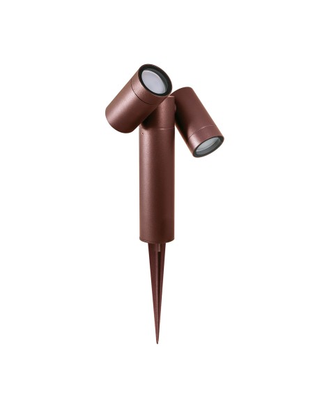 Gea Luce GES22233 lampione moderno da giardino marrone con picchetto