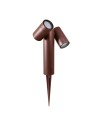 Gea Luce GES22233 lampione moderno da giardino marrone con picchetto