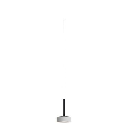 Rossini Hole HOL007B sospensione per binario trifase LED struttura nera finitura bianco