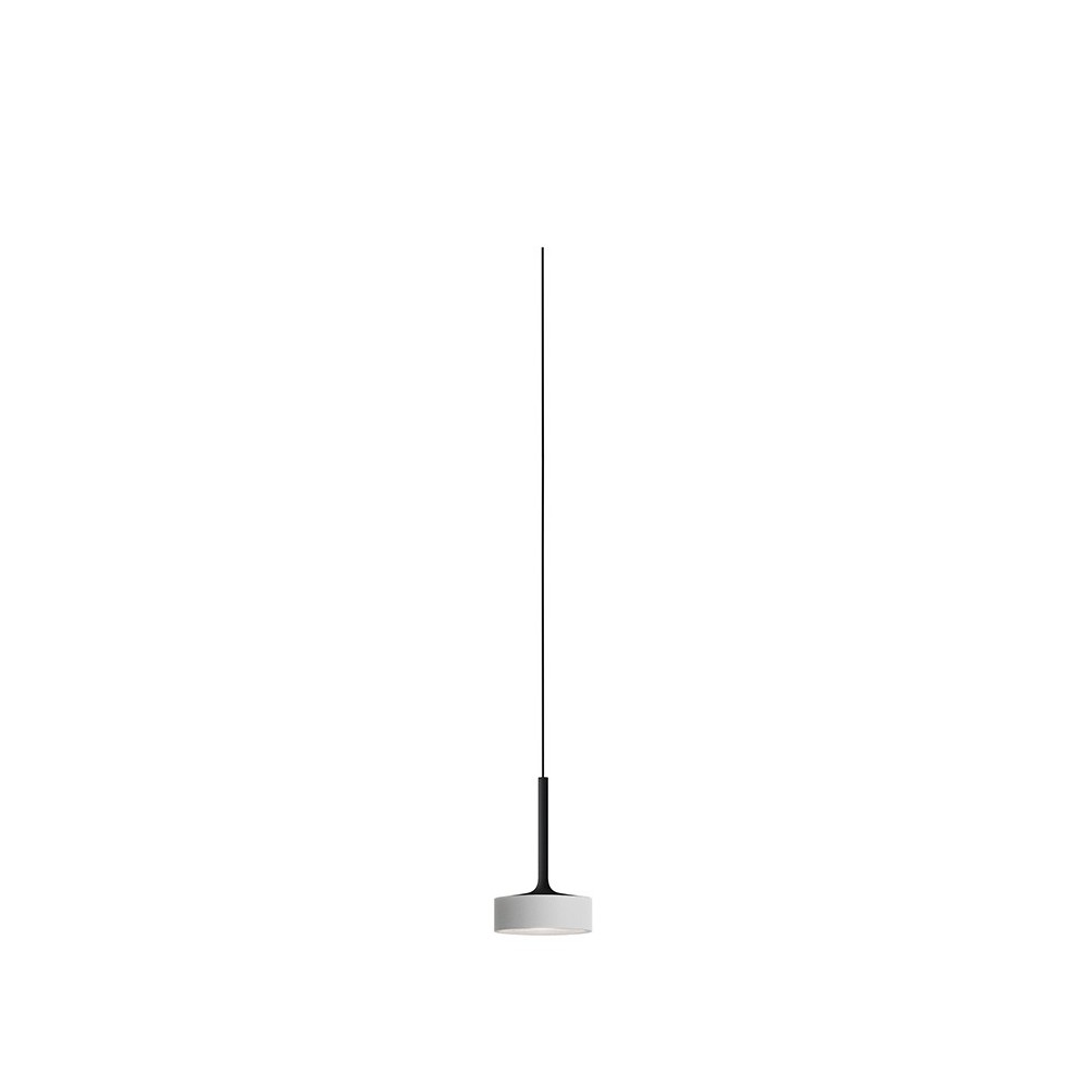 Rossini Hole HOL007B sospensione per binario trifase LED struttura nera finitura bianco