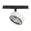 Rossini Hole YAK107B proiettore per binario Yaki Evo 48V LED struttura nera finitura bianco
