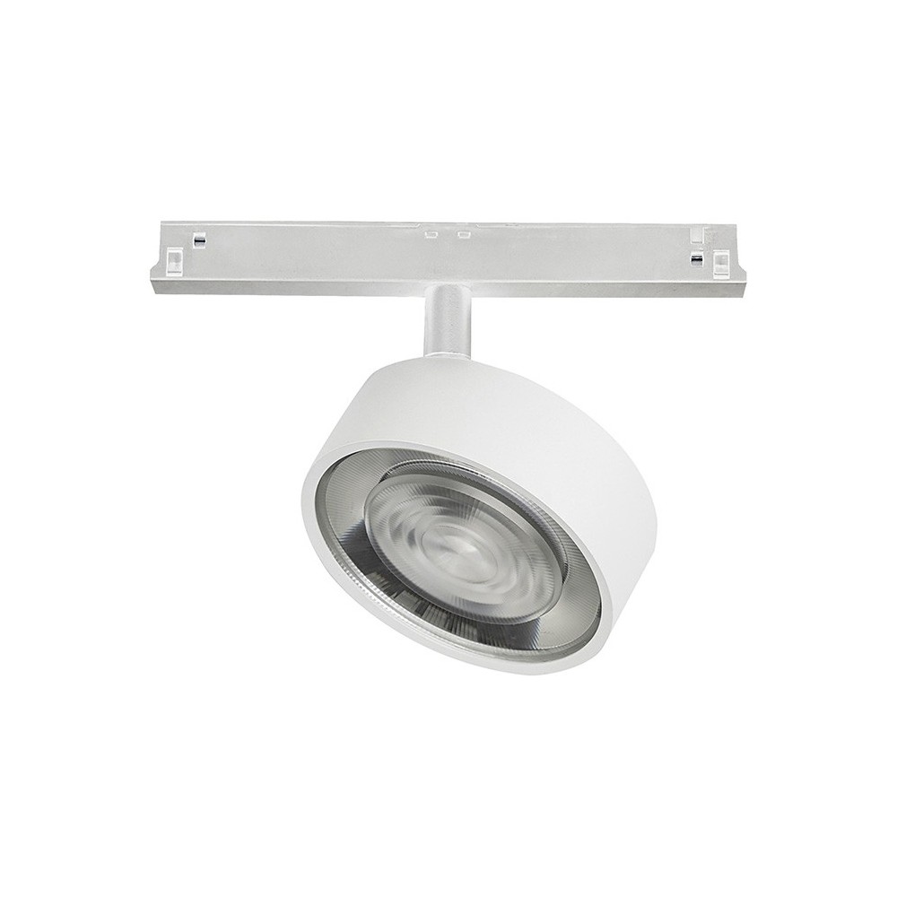Rossini Hole YAK207B proiettore per binario Yaki Evo 48V LED struttura bianca finitura bianco