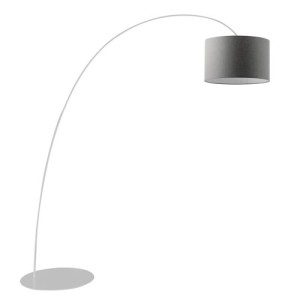 Rossini Vivien VIV008 lampada da terra ad arco paralume cilindrico Antracite