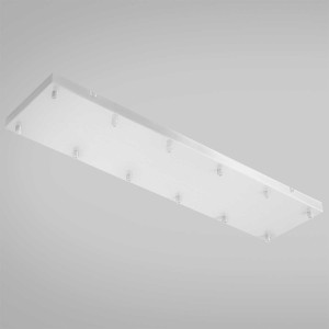 Gea Luce Ofelia mini B R12 rosone rettangolare a 12 uscite bianco