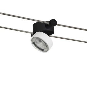 Rossini Wire WIR018 faretto LED per sistema a tesata con struttura nera 13W bianco