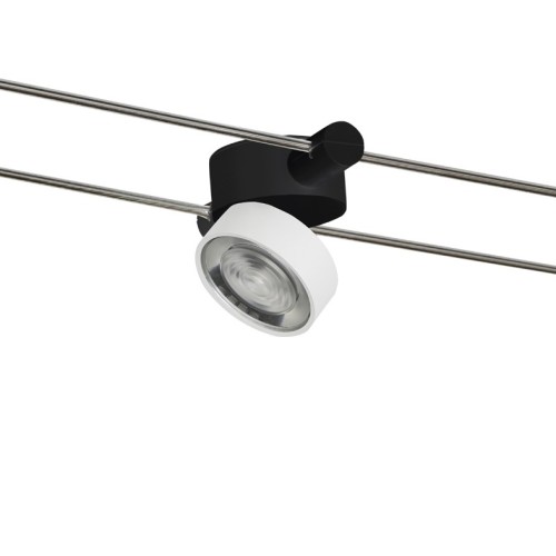 Rossini Wire WIR018 faretto LED per sistema a tesata con struttura nera 13W bianco