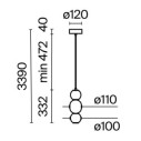 Maytoni Drop sospensione LED MOD273PL-L16CH3K immagine 6