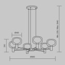 Maytoni Vision sospensione MOD411PL-06G immagine 4