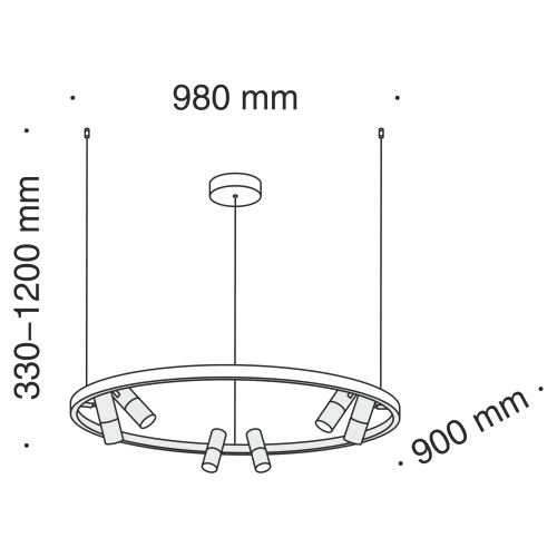 Maytoni Satellite sospensione LED MOD102PL-L42B immagine 4