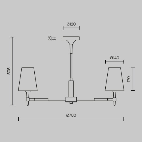 Maytoni Zaragoza plafoniera H001CL-05BS immagine 4