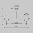 Maytoni Zaragoza plafoniera H001CL-05BS immagine 4