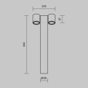 Maytoni Wall Street lampione da giardino O010FL-02B immagine 4