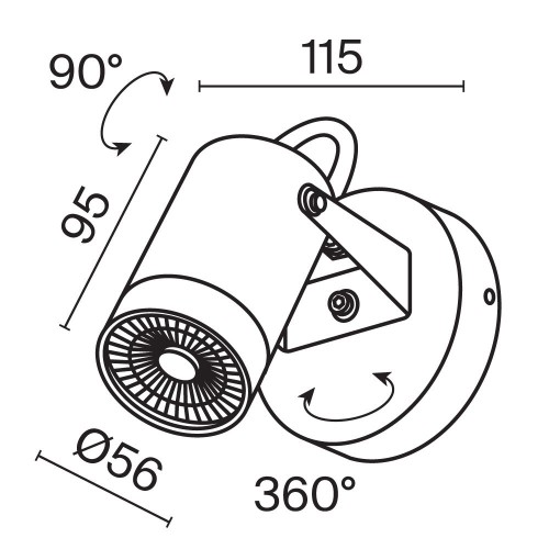 Maytoni Scope applique da esterno O025WL-01B immagine 4