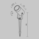 Maytoni Scope lampione da giardino O025FL-01B immagine 3