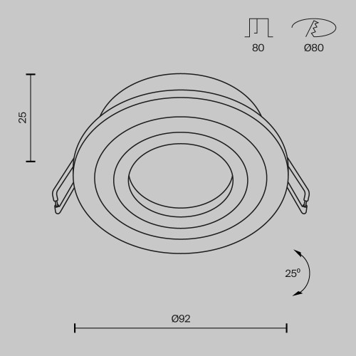 Maytoni Atom faretto da incasso DL023-2-01W immagine 3