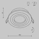 Maytoni Atom faretto da incasso DL023-2-01W immagine 3
