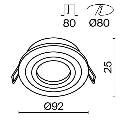 Maytoni Atom faretto da incasso DL023-2-01W immagine 4