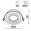Maytoni Atom faretto da incasso DL023-2-01W immagine 4