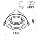 Maytoni Atom faretto da incasso DL025-2-01W immagine 4