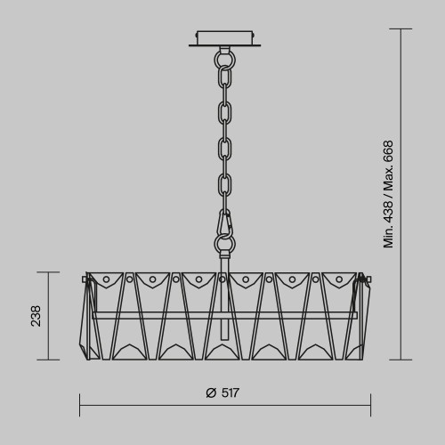 Maytoni Puntes lampadario moderno MOD043PL-06G immagine 4