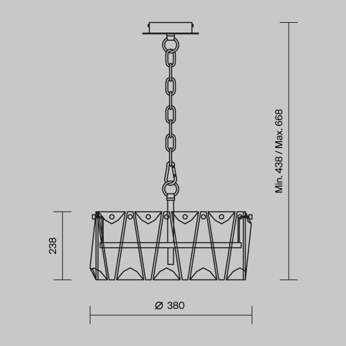 Maytoni Puntes lampadario moderno MOD043PL-04G immagine 3