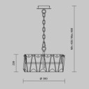 Maytoni Puntes lampadario moderno MOD043PL-04G immagine 3