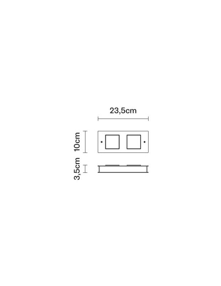 Fabbian Quarter F38 G01 applique moderna led