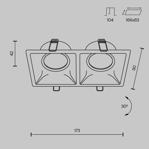 Maytoni Dot faretto da incasso DL029-2-02W immagine 3