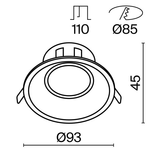 Maytoni Dot faretto da incasso DL028-2-01W immagine 4