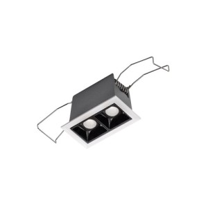 Gea Luce GFA1123C faretto da incasso LED 4W bianco satinato con cover antiabbaglio in nero lucido