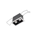 Gea Luce GFA1123C faretto da incasso LED 4W bianco satinato con cover antiabbaglio in nero lucido