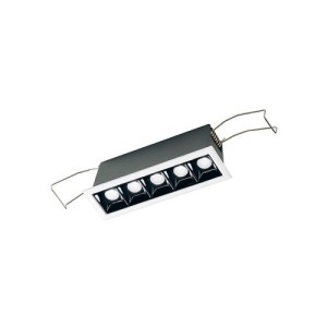 Gea Luce GFA1120 faretto da incasso LED 10W bianco satinato con cover antiabbaglio in nero lucido
